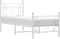 vidaXL - Bedframe - met - hoofd- - en - voeteneinde - metaal - wit - 80x200 - cm