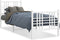 vidaXL - Bedframe - met - hoofd- - en - voeteneinde - metaal - wit - 75x190 - cm