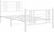 vidaXL - Bedframe - met - hoofd- - en - voeteneinde - metaal - wit - 90x190 - cm