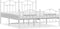 vidaXL - Bedframe - met - hoofd- - en - voeteneinde - metaal - wit - 183x213 - cm