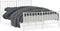 vidaXL - Bedframe - met - hoofd- - en - voeteneinde metaal - wit - 135x190 - cm