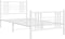 vidaXL - Bedframe - met - hoofd- - en - voeteneinde - metaal - wit - 90x200 - cm