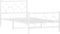 vidaXL - Bedframe - met - hoofd- - en - voeteneinde - metaal - wit - 100x200 - cm