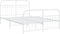 vidaXL - Bedframe - met - hoofd- - en - voeteneinde - metaal - wit - 137x190 - cm