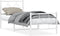 vidaXL - Bedframe - met - hoofd- - en - voeteneinde - metaal - wit - 75x190 - cm