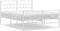 vidaXL - Bedframe - met - hoofd- - en - voeteneinde - metaal - wit - 120 - x - 190 - cm