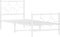 vidaXL - Bedframe - met - hoofd- - en - voeteneinde - metaal - wit - 80x200 - cm