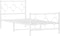 vidaXL - Bedframe - met - hoofd- - en - voeteneinde - metaal - wit - 90x190 - cm