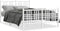 vidaXL - Bedframe - met - hoofd- - en - voeteneinde - metaal - wit - 137x190 - cm