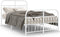 vidaXL - Bedframe - met - hoofd- - en - voeteneinde - metaal - wit - 120 - x - 190 - cm
