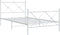 vidaXL - Bedframe - met - hoofd- - en - voeteneinde - metaal - wit - 107x203 - cm