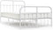 vidaXL - Bedframe - met - hoofd- - en - voeteneinde - metaal - wit - 120 - x - 190 - cm
