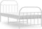 vidaXL - Bedframe - met - hoofd- - en - voeteneinde - metaal - wit - 80x200 - cm