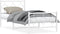 vidaXL - Bedframe - met - hoofd- - en - voeteneinde - metaal - wit - 90x200 - cm