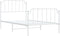 vidaXL - Bedframe - met - hoofd- - en - voeteneinde metaal - wit - 100x190 - cm