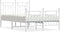 vidaXL - Bedframe - met - hoofd- - en - voeteneinde - metaal - wit - 120x200 - cm