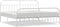 vidaXL - Bedframe - met - hoofd- - en - voeteneinde - metaal - wit - 193x203 - cm