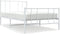 vidaXL - Bedframe - met - hoofd- - en - voeteneinde - metaal - wit - 80x200 - cm