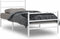 vidaXL - Bedframe - met - hoofd- - en - voeteneinde metaal - wit - 100x200 - cm