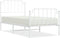 vidaXL - Bedframe - met - hoofd- - en - voeteneinde metaal - wit - 90x200 - cm