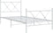 vidaXL - Bedframe - met - hoofd- - en - voeteneinde - metaal - wit - 90x190 - cm