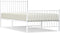 vidaXL - Bedframe - met - hoofd- - en - voeteneinde - metaal - wit - 100x200 - cm