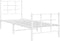 vidaXL - Bedframe - met - hoofd- - en - voeteneinde - metaal - wit - 75x190 - cm