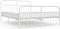 vidaXL - Bedframe - met - hoofd- - en - voeteneinde - metaal - wit - 183x213 - cm