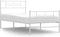 vidaXL - Bedframe - met - hoofd- - en - voeteneinde - metaal - wit - 90x200 - cm