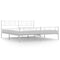 vidaXL - Bedframe - met - hoofd- - en - voeteneinde - metaal - wit - 193x203 - cm