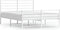vidaXL - Bedframe - met - hoofd- - en - voeteneinde - metaal - wit - 140x200 - cm