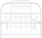 vidaXL - Bedframe - met - hoofd- - en - voeteneinde - metaal - wit - 75x190 - cm
