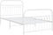vidaXL - Bedframe - met - hoofd- - en - voeteneinde - metaal - wit - 100x200 - cm
