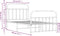 vidaXL - Bedframe - met - hoofd- - en - voeteneinde - metaal - wit - 100x190 - cm