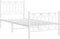 vidaXL - Bedframe - met - hoofd- - en - voeteneinde - metaal - wit - 80x200 - cm
