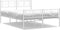 vidaXL - Bedframe - met - hoofd- - en - voeteneinde - metaal - wit - 140x190 - cm