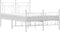 vidaXL - Bedframe - met - hoofd- - en - voeteneinde - metaal - wit - 120 - x - 190 - cm