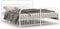 vidaXL - Bedframe - met - hoofd- - en - voeteneinde - metaal - wit - 183x203 - cm