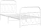 vidaXL - Bedframe - met - hoofd- - en - voeteneinde - metaal - wit - 90x190 - cm