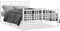 vidaXL - Bedframe - met - hoofd- - en - voeteneinde - metaal - wit - 140x200 - cm