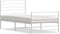vidaXL - Bedframe - met - hoofd- - en - voeteneinde - metaal - wit - 107x203 - cm
