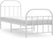 vidaXL - Bedframe - met - hoofd- - en - voeteneinde - metaal - wit - 75x190 - cm