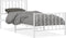 vidaXL - Bedframe - met - hoofd- - en - voeteneinde metaal - wit - 90x200 - cm