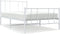 vidaXL - Bedframe - met - hoofd- - en - voeteneinde - metaal - wit - 90x190 - cm