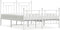 vidaXL - Bedframe - met - hoofd- - en - voeteneinde - metaal - wit - 140x200 - cm