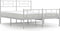 vidaXL - Bedframe - met - hoofd- - en - voeteneinde - metaal - wit - 140x200 - cm
