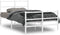 vidaXL - Bedframe - met - hoofd- - en - voeteneinde metaal - wit - 120x190 - cm