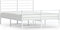 vidaXL - Bedframe - met - hoofd- - en - voeteneinde - metaal - wit - 120x200 - cm