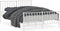 vidaXL - Bedframe - met - hoofd- - en - voeteneinde metaal - wit - 140x200 - cm