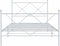 vidaXL - Bedframe - met - hoofd- - en - voeteneinde - metaal - wit - 100x200 - cm